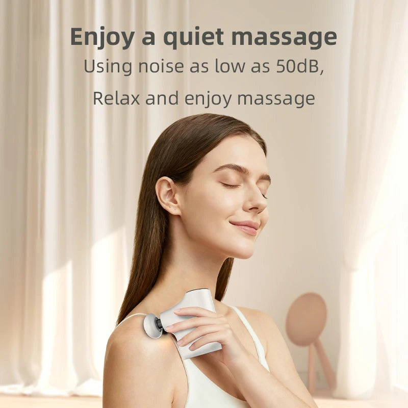 Mini Massage Gun Portable Deep Tissue Muscle Massager with Smart Pressure Sensor Quiet Motor Muscle Relaxation for Legs & Back