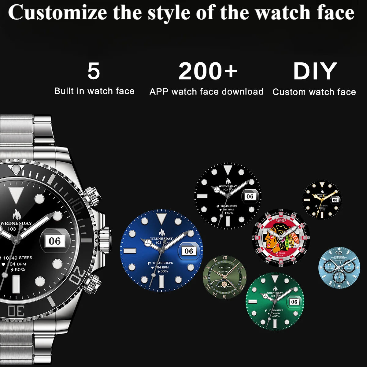 Innovative Business Smartwatch Luxury Design Fitness Tracker Bluetooth Call Heart Rate Sleep Monitor Smart Watch for Android iOS