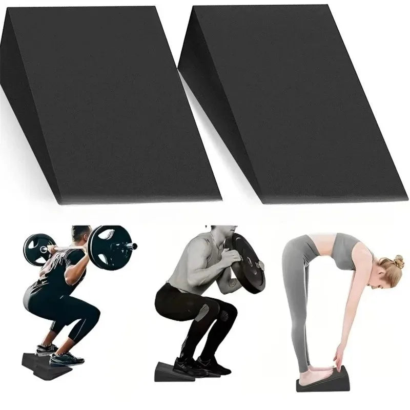 1Pair 15x12x5cm for Yoga Block Squat Yoga Stretching Inclined Board Wedge Slant Board, Calf Stretcher, Balance Pad Foam Wedge