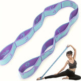 8/12 Loop Numbered Resistance Bands with Guide Purple Blue Pink Elastic Straps for Yoga Pilates Home Gym Pull-Up Training Band