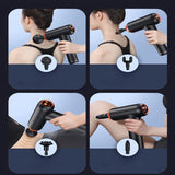 99 levels Multifunctional Fascia Gun Massager Instrument Portable Electric Vibrating Muscle Relaxation Tool for Sports Recovery