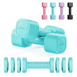 Dripex Adjustable Dumbbells Weight Set 2.5kg 5kg 10kg Dumbbell Pair 4-in-1 Weight Dumbbells Set Women Men with Non-Slip Handle