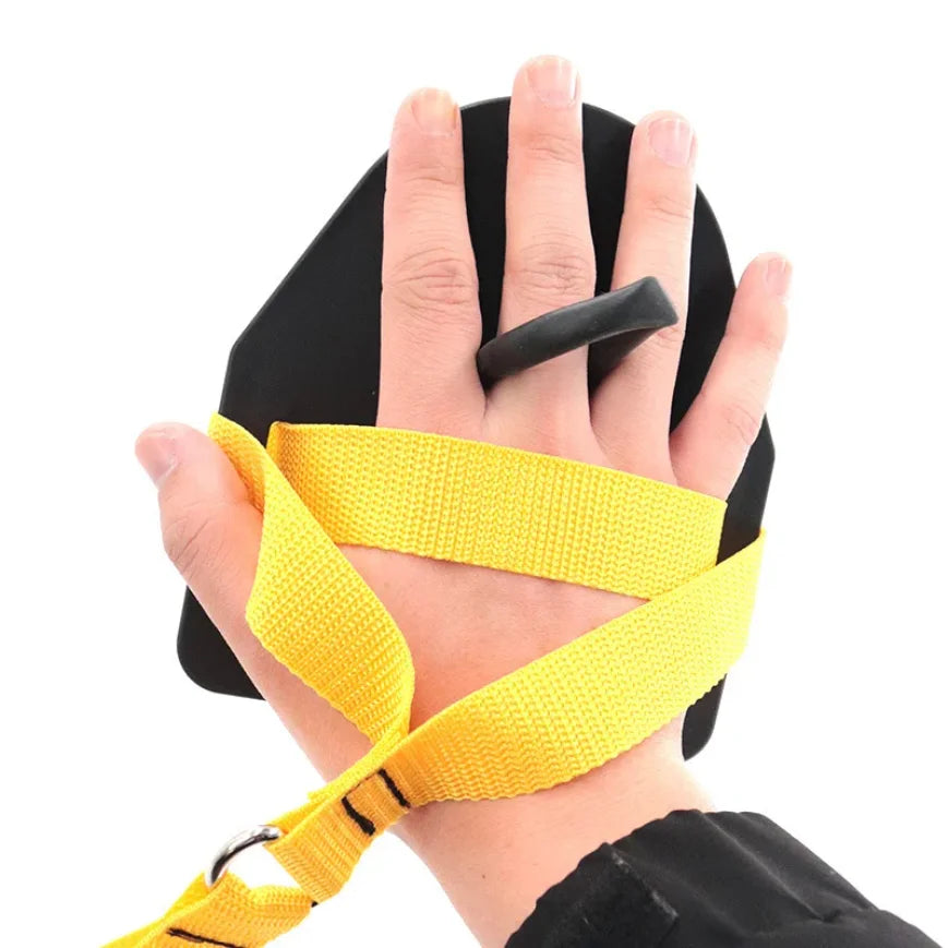 Swimming Resistance Band Set with Hand Paddles Handles Exercise Workout Bands for Men Women 1.2m Stretch Cord