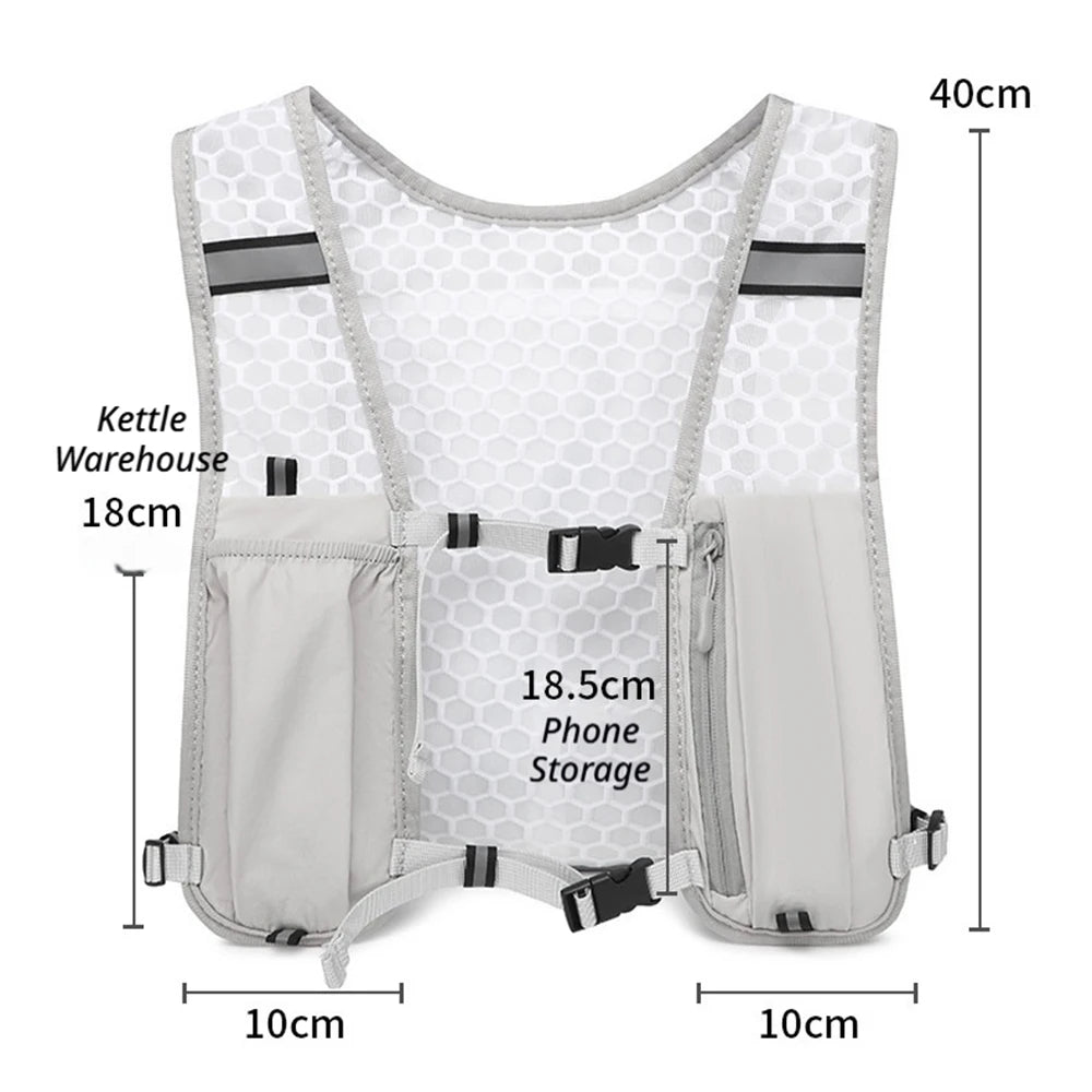 Sports Lightweight Hydration Pack Vest Backpack for Hiking, Running, Jogging ,Cycling, Marathon,Trail Running, Reflective Design