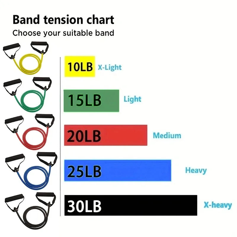 Resistance Bands with Handles Portable Workout Bands for Men Women Home Strength Training