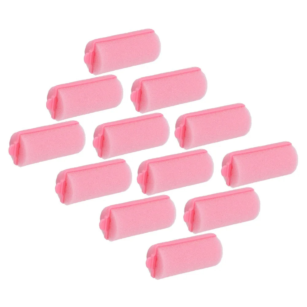 12pcs Styling Tool Soft Foam Sponge Hair Roller Pink Daily Soft Hair Curler Professional Easy to Use Foam Hair Roller Home Salon