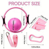 NEW Pilates Ball And Ring Set Pilates Fitness Ring Resistance Band Exercise Workout Fitness Equipment