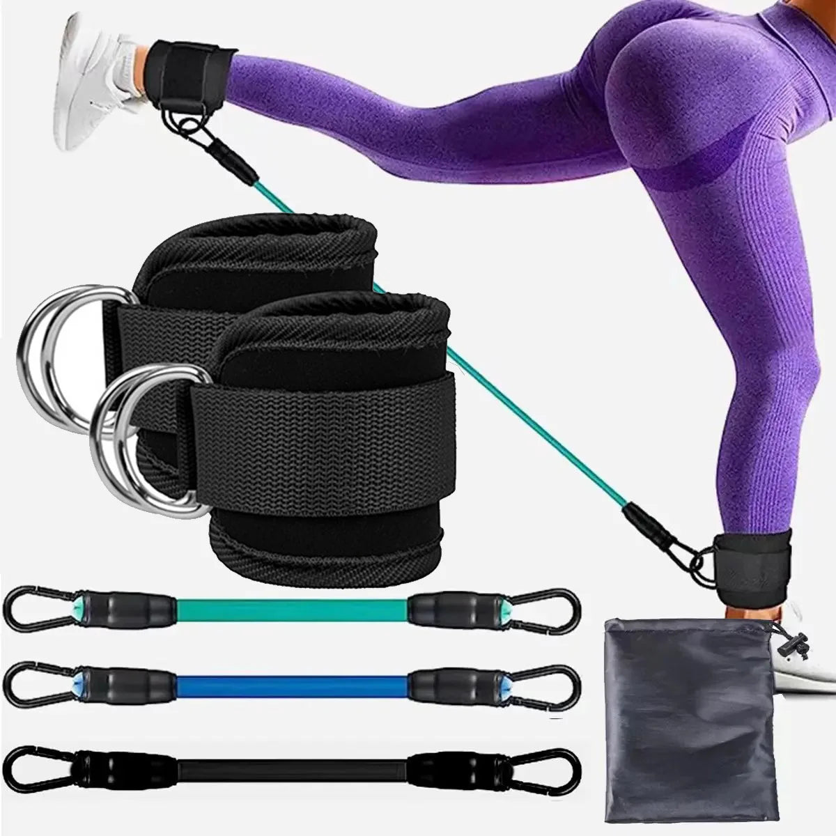 Ankle Straps Resistance Bands Set Fitness Workout Exercise Equipment Ankle Weight Yoga Elastic Fitness Band For Gym Man Woman