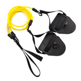 Swimming Resistance Band Set with Hand Paddles Handles Exercise Workout Bands for Men Women 1.2m Stretch Cord