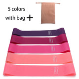 5Pcs/Set Yoga Resistance Rubber Bands Bodybuilding Elastic Bands Pilates Exercise Workout Bands Expander Belt Fitness Equipment