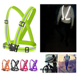 High Visibility Reflective Safety Vest Yellow Adjustable Straps Night Running Cycling Walking Outdoor Sports Safety Clothing