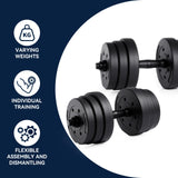 Adjustable Dumbbell Set, 20kg Dumbbell, Home Gym Weights