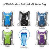Sports Backpack Water Bag Set 2Liters Outdoor Hiking Waterbag Rucksack Cycling Water Bladder Knapsack Refill Hydration Bag Pack