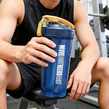 1pc Portable Protein Shaker 550ml Fitness Bottle with plastic Whisk Ball for Fitness Enthusiasts Athletes Perfect For Outdoor