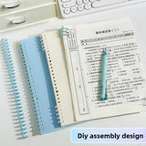 A4/A5/B5 Removable Spiral Notebook 60 Sheets Underline/Blank Loose Leaf Journal Macaron Binder for Students