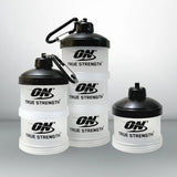 3-Layer Portable Protein Powder Funnel Box Fitness Supplement Bottle Handle Layered Storage Medicine Snack Can