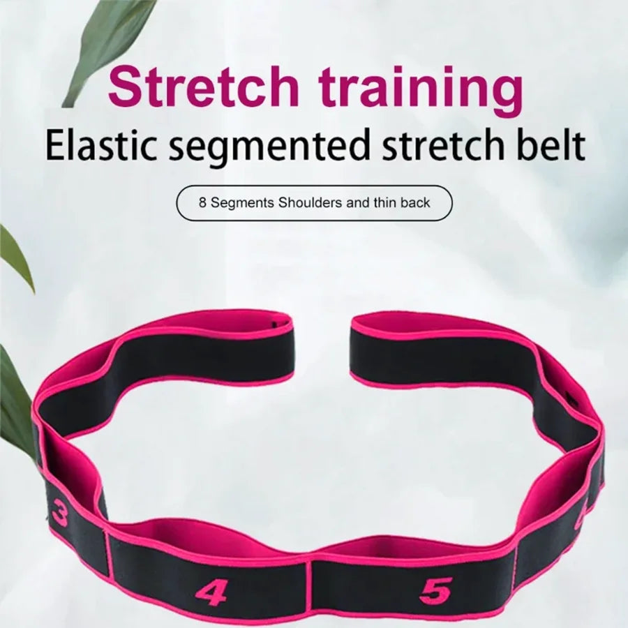8 Section Style Dance Yoga Stretching Belt Pilates Fitness Tension Digital Elasticity Latin Elastic Stretch Resistance Band