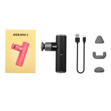 KiCA Mini 2 Fascia Gun 4 Gear Aluminum Portable 3000rpm Deep High Speed 3 Massage Heads Gun for Sport, 195g