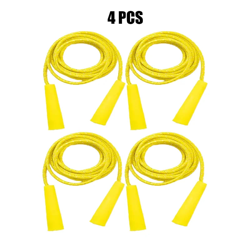 2/4/8/16Pcs Cotton Rubber Skipping Rope For Fitness Elementary School Cloth Braided Rope Fitness Student School Exercise