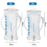 NEWBOLER NEW Water Reservoir Water Bladder Hydration Pack Storage Bag BPA Free 1.5L 2L 3L Running Hydration Vest Backpack