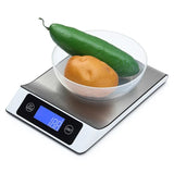 Kitchen Scale 15Kg/1g Weighing Food Coffee Balance Smart Electronic Digital Scales Stainless Steel Design for Cooking and Baking