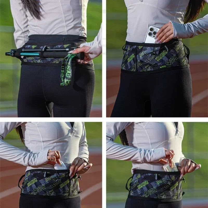MAP BROTHER W1001 Woven Elastic Sports Waist Bag Pack Running Race Number Belt For Triathlon Marathon Cycling Mountaineering Bag