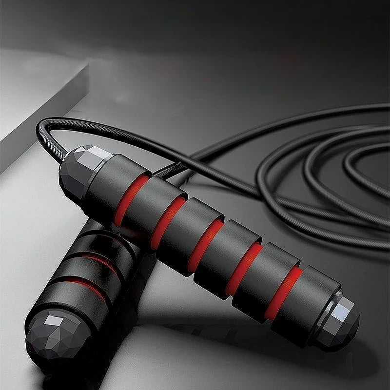 Professional Weighted Jump Rope for Training, Adjustable Length Skipping Rope with Durable Cable for Boxing Gym Home Workout