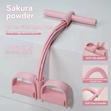 2PCS Multi-Functional Four-Tube Pedal Tensioner Yoga Elastic Band 6 Ropes Resistance Bands Pilates Strap Removable Yoga