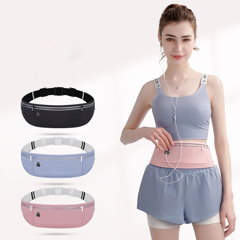 Sports Fanny Pack Women Running Belt Waist Bag Men Waterproof Gym Phone Pouch Banana Bags Run Accessories