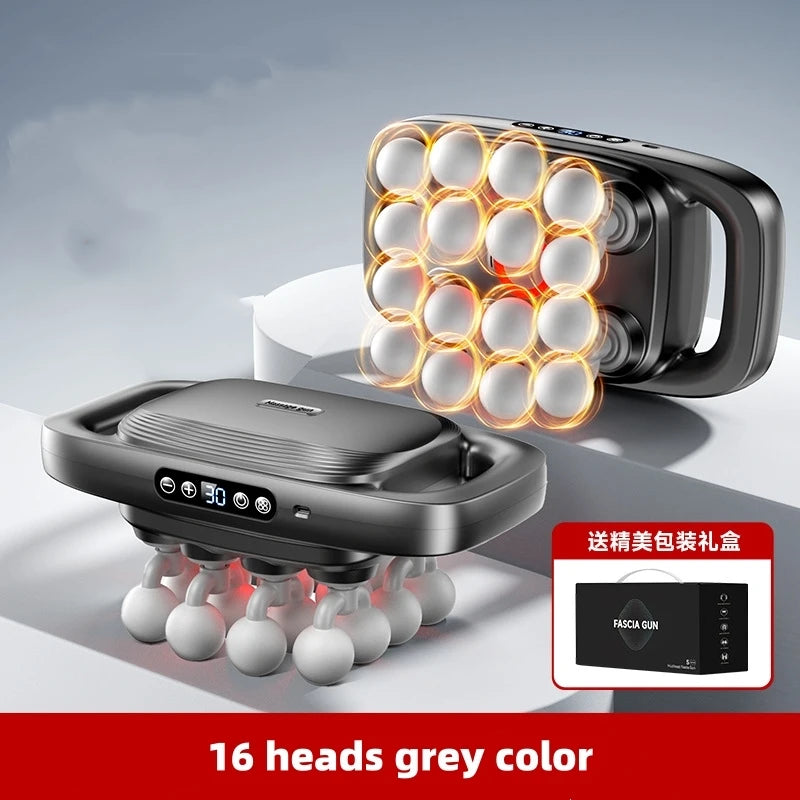 Deep Tissue Percussion Massage Gun Set with 30 Intensities Quiet Muscle Massager for Back Shoulders Legs Pain Relief