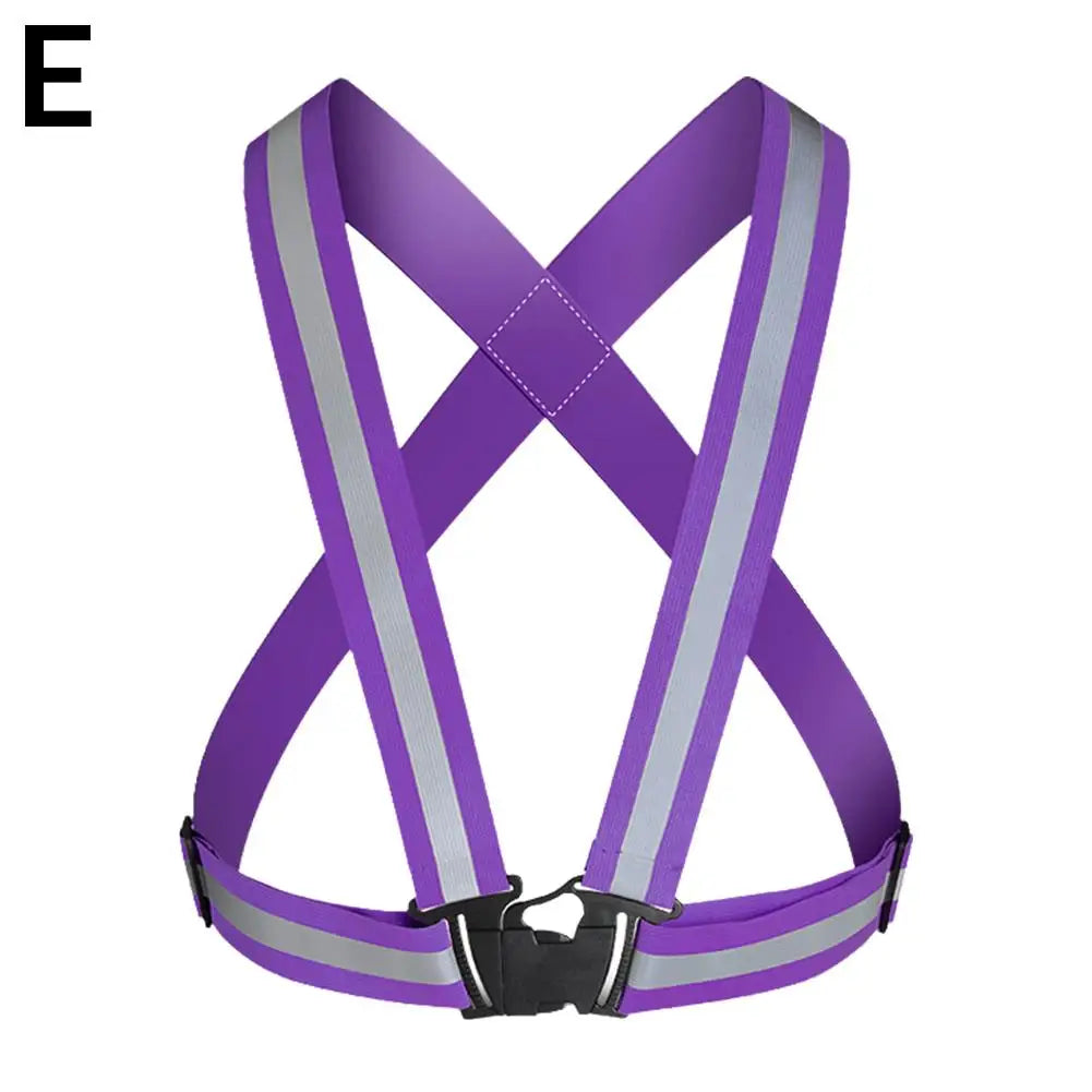 Cycling Reflective Strip Safety Vest Adjustable Highly Elastic Electric Scooter Reflective Vest For Running Jogging Fishing