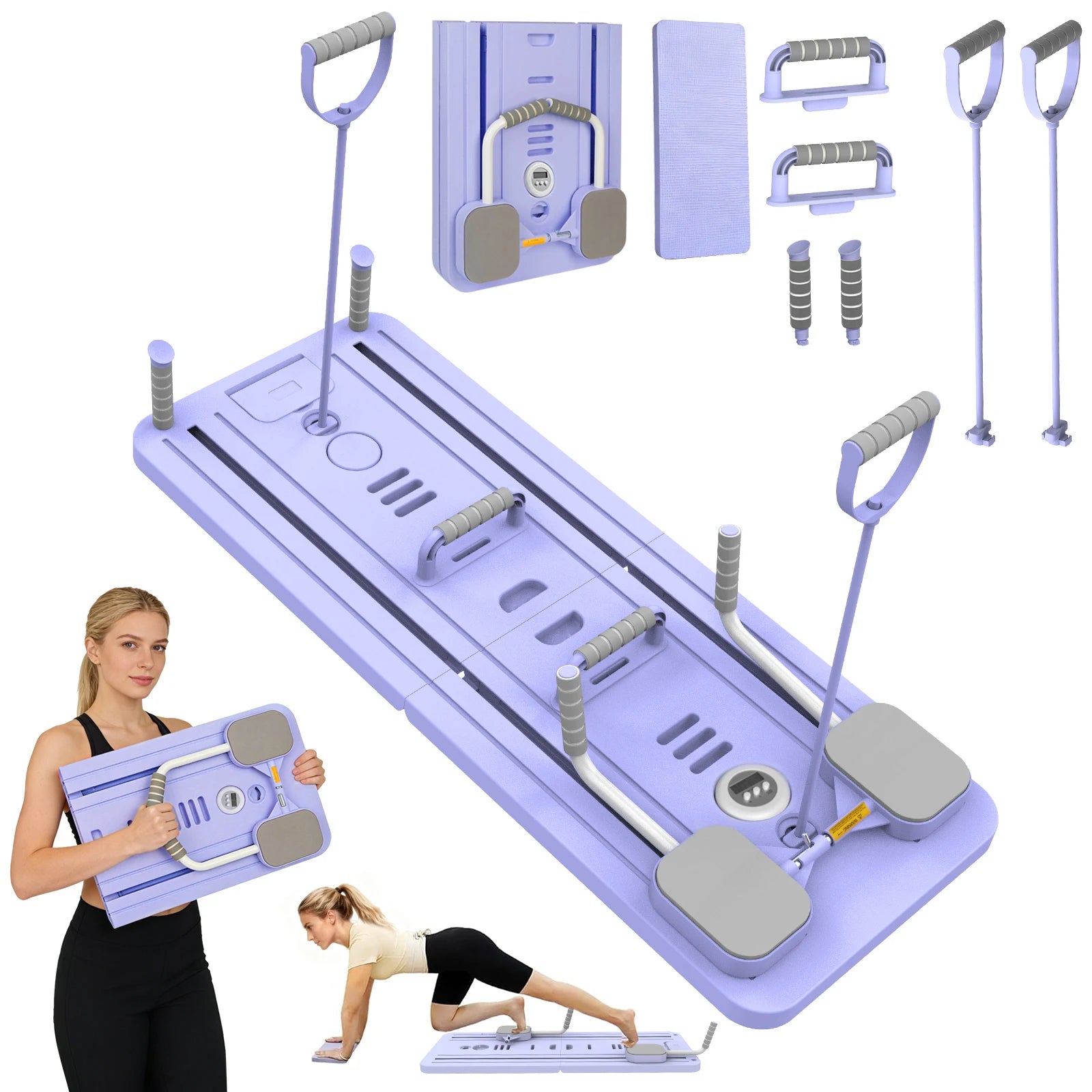 Multifunctional Abdominal Fitness Board Home Gym Exercise Board That Is Foldable, Lightweight Home Fitness Ab Roller Wheel