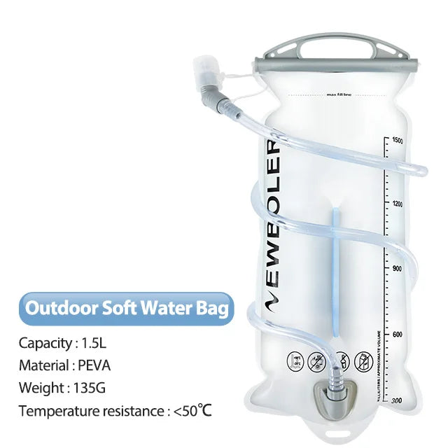 NEWBOLER  2L Water Bladder Hydration Pack Reservoir BPA Free PEVA Water Storage Bag for Camping Cycling Running Hiking