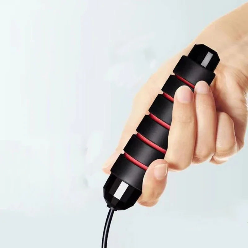 Professional Weighted Jump Rope for Training, Adjustable Length Skipping Rope with Durable Cable for Boxing Gym Home Workout