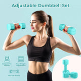 Dripex Adjustable Dumbbells Weight Set 2.5kg 5kg 10kg Dumbbell Pair 4-in-1 Weight Dumbbells Set Women Men with Non-Slip Handle