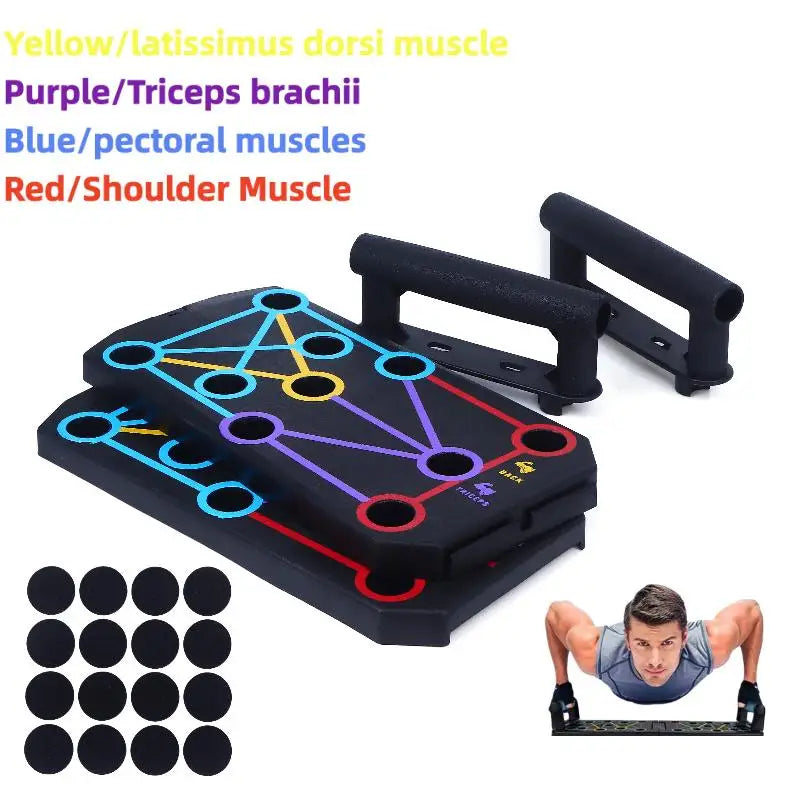 New 1Set Multifunctional Thicken Push Up Board Fitness Muscle Home Gym Push Up 20 Holes Push Up Stand.