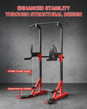 Heavy Duty Power Tower Pull Up Bar Free-Standing Dip Station 200KG Home Gym Multi-Function Strength Training Fitness Equipment