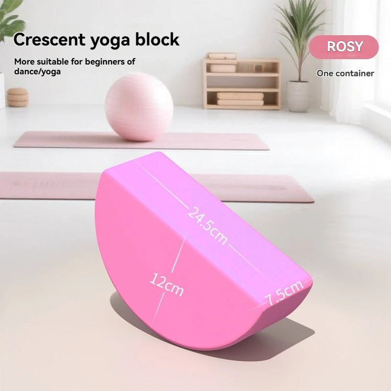 Half Round Yoga Block,Stretching Half Moon Balance Block AntiSlip for Workout Foot Core Strength Indoor Sports Training Home Gym