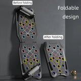 Foldable Non-Slip Dip Stand for Home Workout Portable Multifunctional Push-Up Stand with Resistance Bands Fitness Equipment