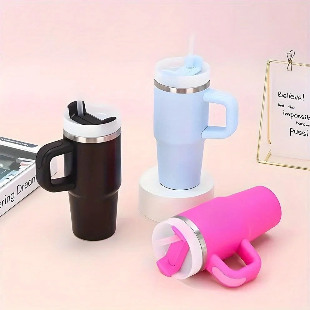 Personalized of Name 14Oz SUS304 Travel Cup Customization Water Bottle with Straw Suitable for Birthday Gifts Sport Water Bottle