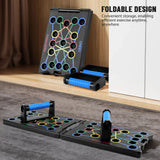 DayPlus Push-up Board Set Portable Multifunctional Push-up Bar Foldable Fitness Equipment For Chest Abdomen Arms/Back Training