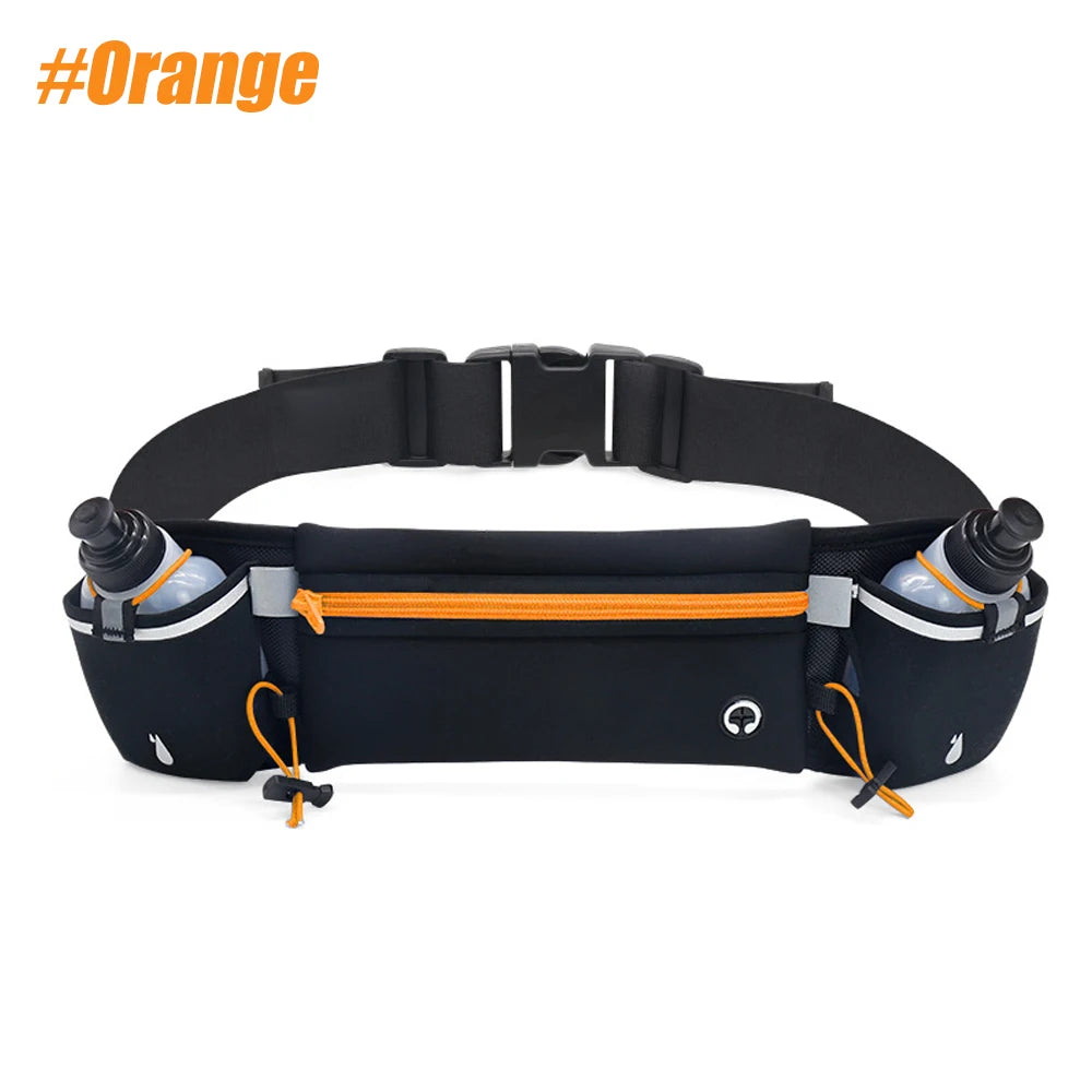1PCS Multipurpose Running Belt with Integrated Water Bottles, Water Bottle Holder, Running Pouch Belt for Hiking, Climbing