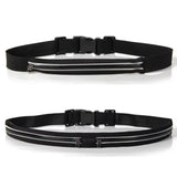 Adjustable Running Waist Pack Double Pocket Waterproof Phone Belt Nylon Small Bag Traveling Cycling Hiking Sport Gym Fanny Pouch