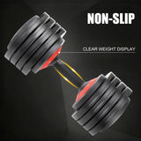 Adjustable All-in-One Dumbbell，5-Level One-Touch Weight Adjustment For Quick Intensity Switching