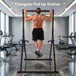 Adjustable Height Pull Up Bar Triangular Pull Up Station Sturdy Carbon Steel Strong Load Capacity Home Gym Fitness Gear Pull-Ups Arm Exercises Different