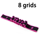 8 Section Style Dance Yoga Stretching Belt Pilates Fitness Tension Digital Elasticity Latin Elastic Stretch Resistance Band
