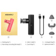 KiCA Mini 2 Fascia Gun 4 Gear Aluminum Portable 3000rpm Deep High Speed 3 Massage Heads Gun for Sport, 195g