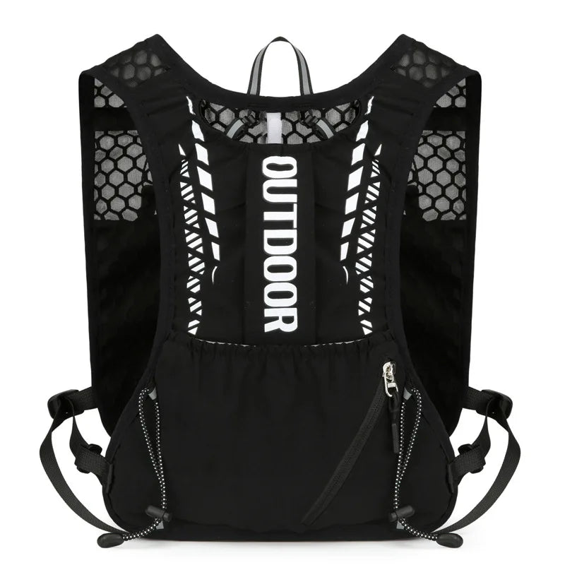 Reflective Running Hydration Vest Cycling Backpack for Outdoor Sports Climbing Hiking Mtb Road Bike - Adjustable Vest Bag
