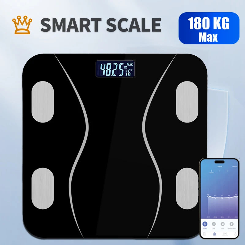 Intelligent high-precision digital weight scale, wireless bathroom scale, can be connected to APP to synchronize data