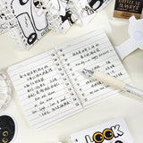 A7 Pocket Spiral Notebook with Velcro Closure Capybara Panda Mini Journal for Student Vocabulary Motivational Portable Pad